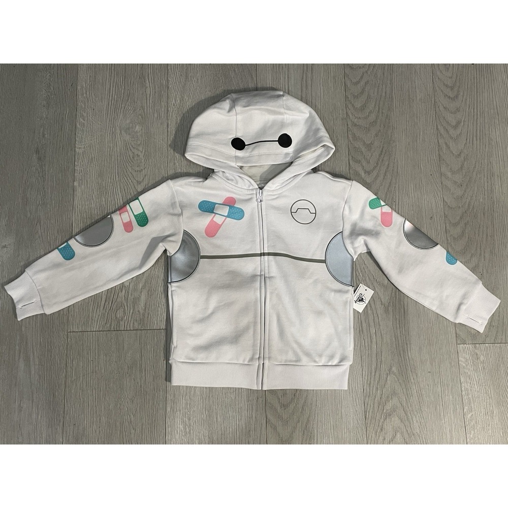 NEW Walt Disney Parks - Big Hero 6 Baymax - Zip Up White Kid's Hoodie - Size XXS